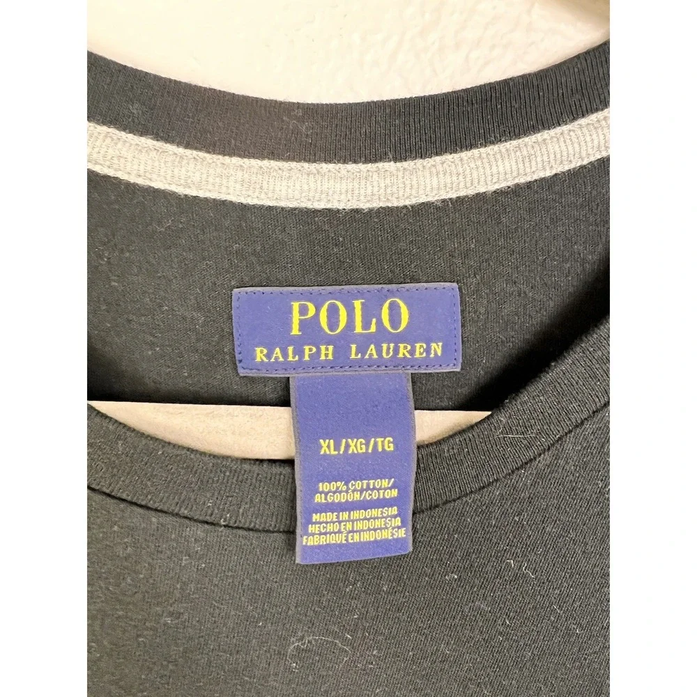 Polo Ralph Lauren Men's Black Crew-Neck Short Sleeve‎ T-Shirt XL